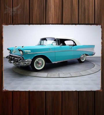 Металлическая табличка Chevrolet Bel Air Convertible (2434-1067D) 106